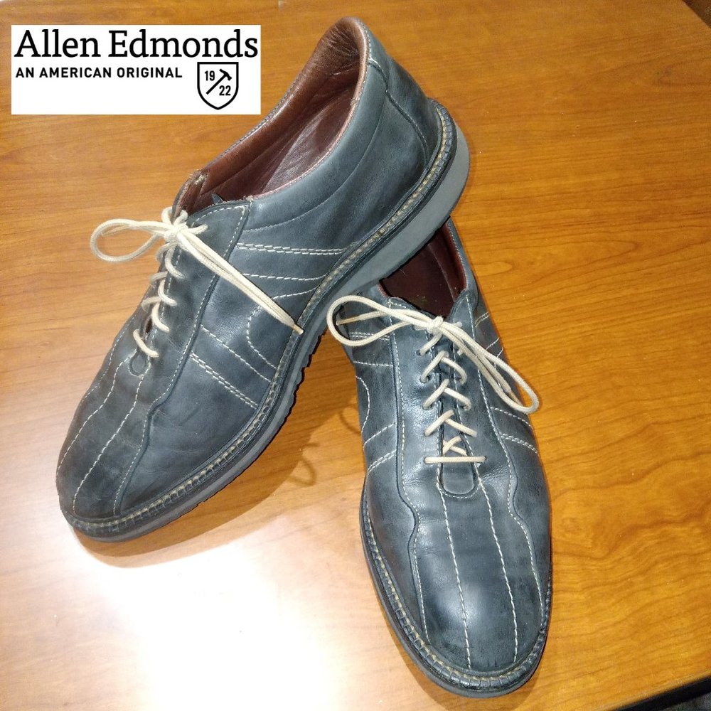 Allen Edmonds Voyager Walking Shoe black slate gray Leather Sneakers 10 D Amazon.com | Allen Edmonds Men main image 4
